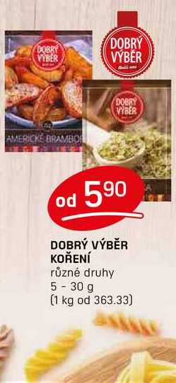 DOBRÝ VÝBĚR KOŘENÍ různé druhy 5- 30 g 