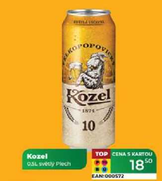 Kozel 0.5L svetlý Plech 