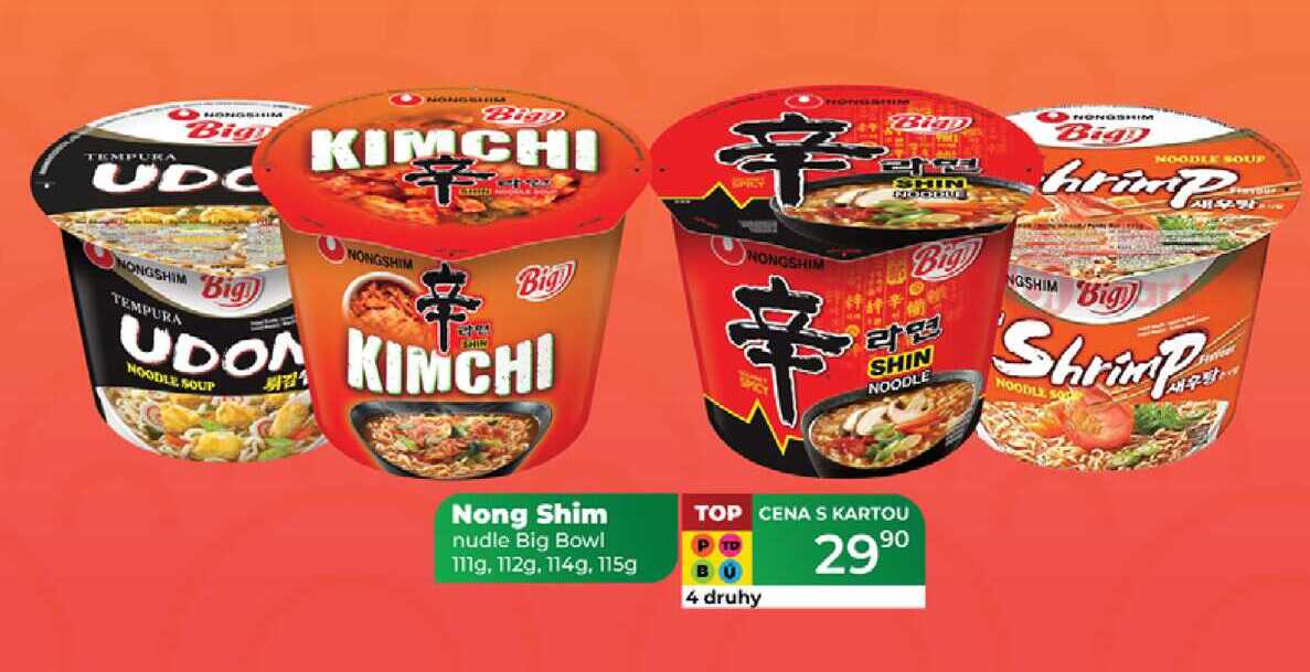 Nong Shim nudle Big Bowl 111g, 1129, 1149, 115g 