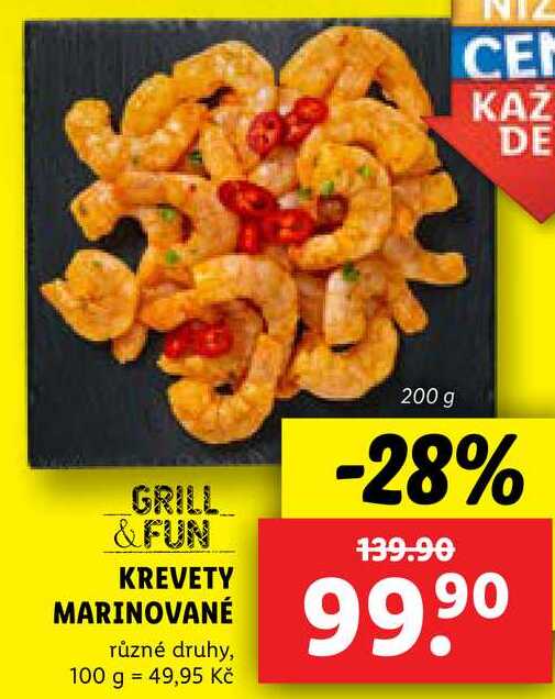 KREVETY MARINOVANÉ, 200 g