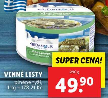 VINNÉ LISTY, 280 g