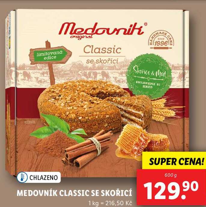 MEDOVNÍK CLASSIC SE SKOŘICÍ, 600 g