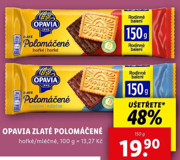 OPAVIA ZLATÉ POLOMÁČENÉ, 150 g