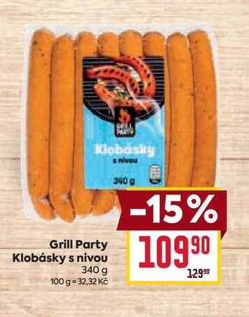 Grill Party Klobásky s nivou 340 g 