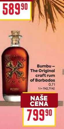 Bumbu- The Original craft rum of Barbados 0,7l