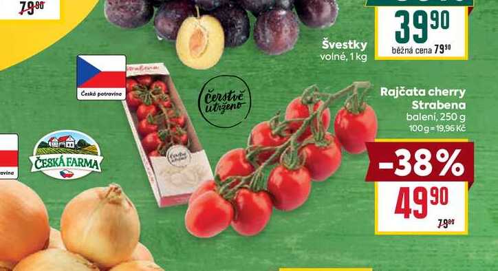 Rajčata cherry Strabena balení, 250 g
