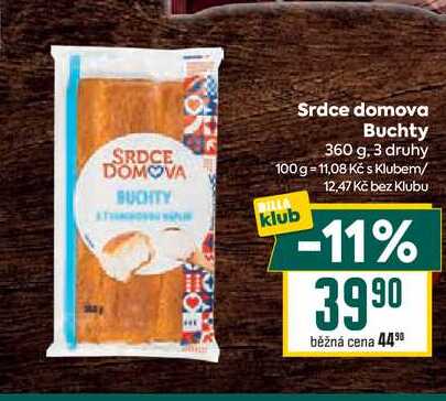 Srdce domova Buchty 360 g