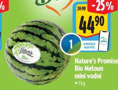 Nature's Promise Bio Meloun mini vodní, 1 kg