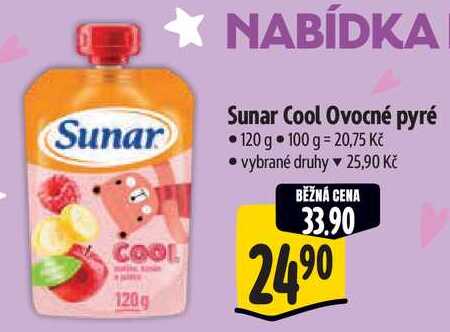 Sunar Cool Ovocné pyré, 120 g 