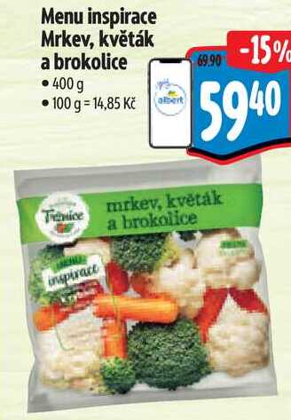 Menu inspirace Mrkev, květák a brokolice, 400 g