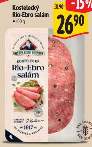 Kostelecký Rio-Ebro salám, 100 g 