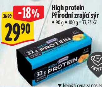 High protein Přírodní zrající sýr, 90 g