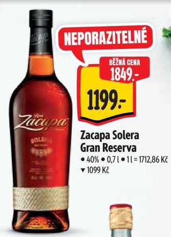 Zacapa Solera Gran Reserva, 0,7 l
