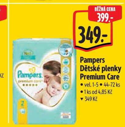   Pampers Dětské plenky Premium Care  vel. 1-5 44-72 ks  