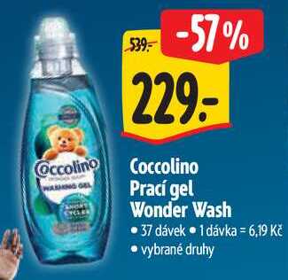 Coccolino Prací gel Wonder Wash, 37 dávek 