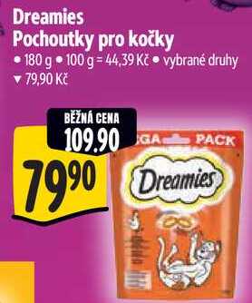 Dreamies Pochoutky pro kočky, 180 g