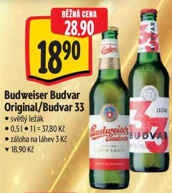 Budweiser Budvar 33, 0,5 l