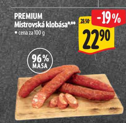 PREMIUM Mistrovská klobása 100 g
