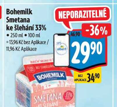 Bohemilk Smetana ke šlehání  250 ml