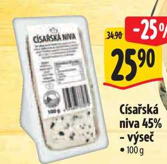 Císařská niva 45% - výseč 100 g