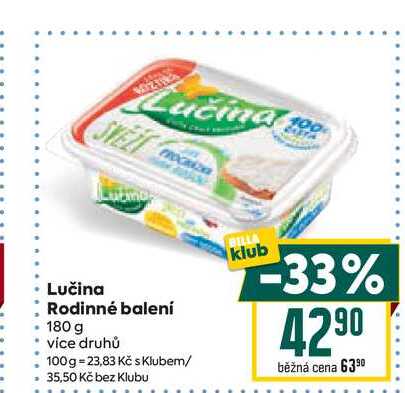 Lučina Rodinné balení 180 g 