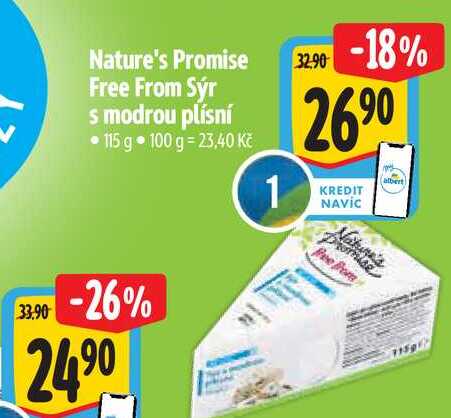 Nature's Promise Free From Sýr s modrou plísní  115 g 