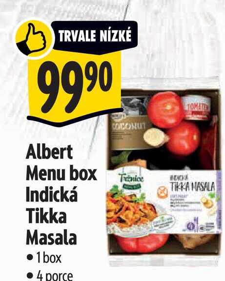  Albert Menu box Indická Tikka Masala   1 box  