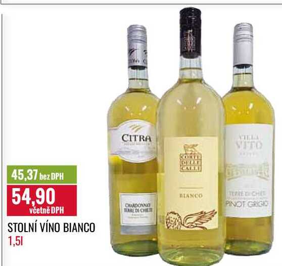STOLNÍ VÍNO BIANCO 1,5l