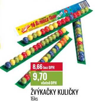 ŽVÝKAČKY KULIČKY 16ks 