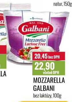 MOZZARELLA GALBANI bez laktózy, 100g 