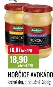HOŘČICE AVOKÁDO kremžská, plnotučná, 288g 