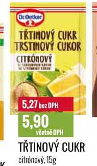 TŘTINOVÝ CUKR citrónový, 15g 