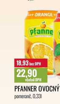 PFANNER OVOCNÝ pomeranč, 0,33l