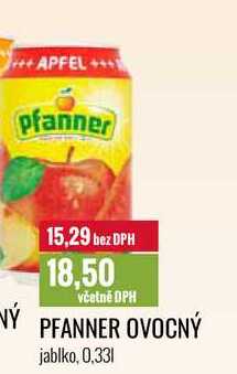 PFANNER OVOCNÝ jablko, 0,33l
