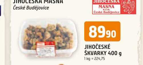 JIHOČESKÉ ŠKVARKY 400 g