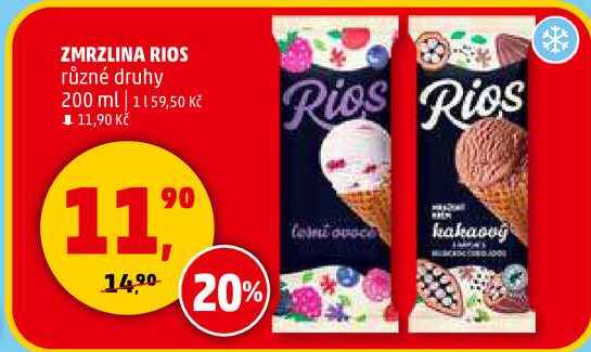 ZMRZLINA RIOS různé druhy, 200 ml 