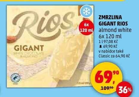 ZMRZLINA GIGANT RIOS almond white, 6x 120 ml  