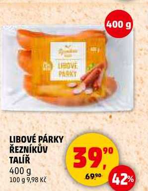 LIBOVÉ PÁRKY ŘEZNÍKŮV TALÍŘ, 400 g  