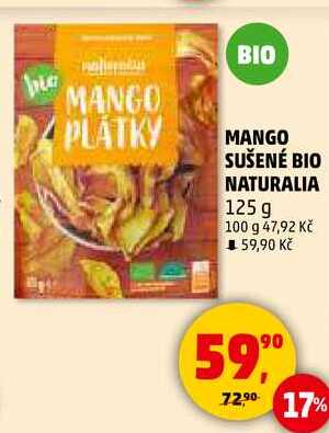 MANGO SUŠENÉ BIO NATURALIA, 125 g 