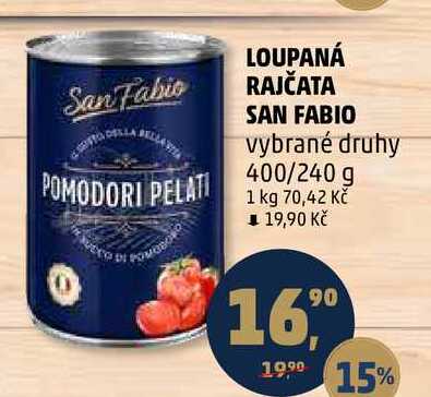 LOUPANÁ RAJČATA SAN FABIO vybrané druhy, 400/240 g 