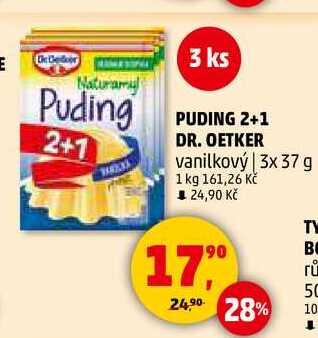 DR. OETKER vanilkový puding, 3x 37 g  