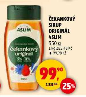 ČEKANKOVÝ SIRUP ORIGINÁL 4SLIM, 350 g  
