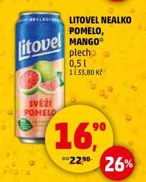 LITOVEL NEALKO POMELO, MANGO plech, 0,5 l