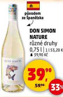 DON SIMON NATURE různé druhy, 0,75 l