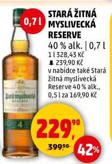 STARÁ ŽITNÁ MYSLIVECKÁ RESERVE 40% alk., 0,7 l