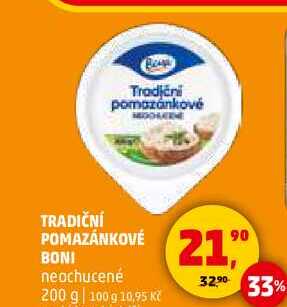 TRADIČNÍ POMAZÁNKOVÉ BONI neochucené, 200 g  
