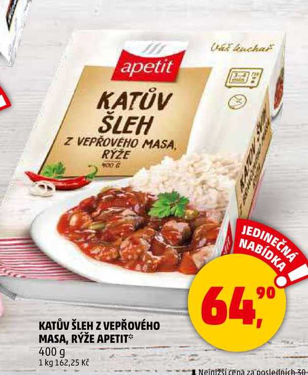 KATŮV ŠLEH Z VEPŘOVÉHO MASA, RÝŽE APETIT, 400 g 