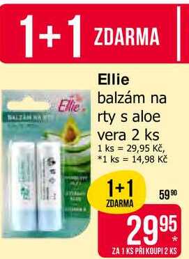Ellie balzám na rty s aloe vera 2 ks 