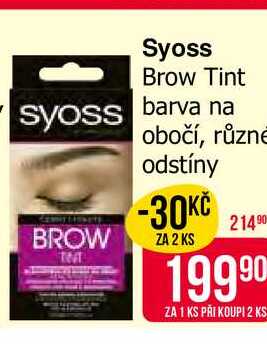 Syoss barva na obočí, různě odstíny 