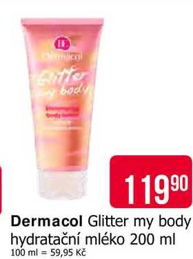 Dermacol Glitter my body hydratační mléko 200 ml